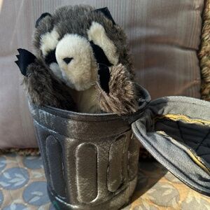 Folkmanis Raccoon in Garbage Can Hand Puppet